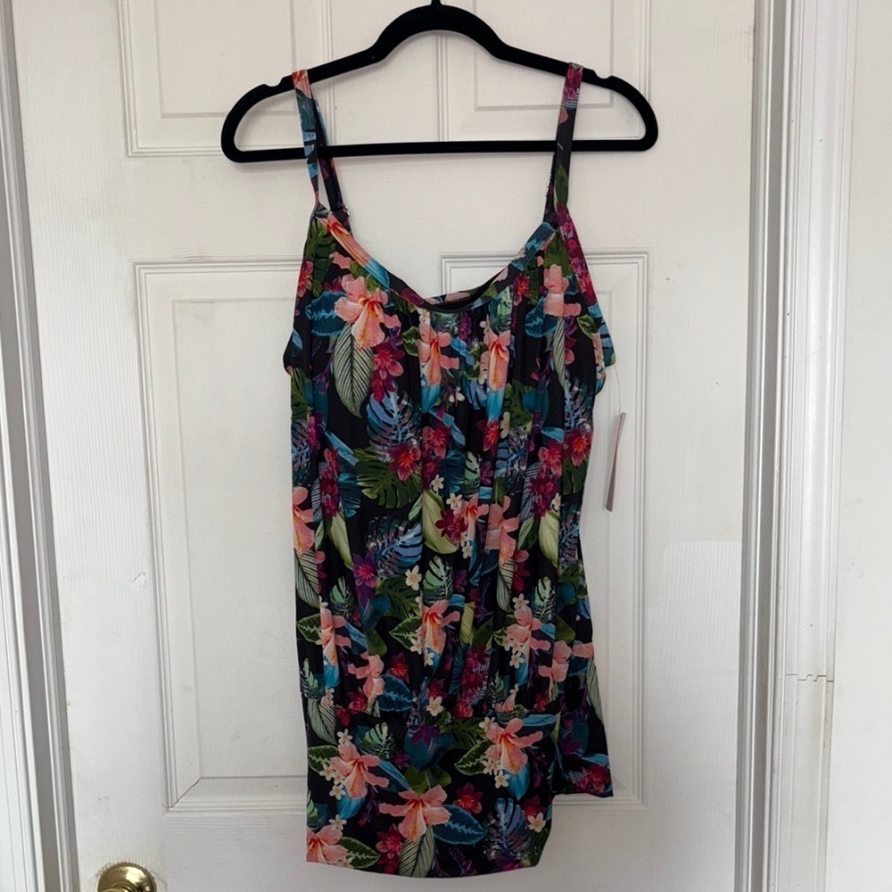 Swimsuits For All Tropical Flower Swim Top